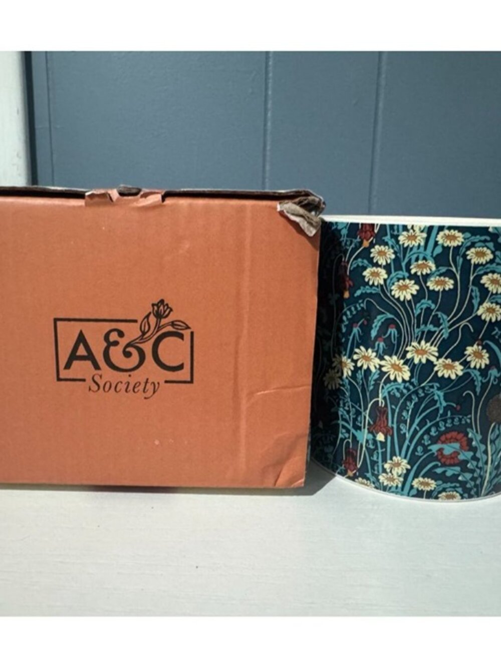 Arts & Crafts Society Walter Crane Meadow Flowers Mug Floral A&C Tea Coffee Cup - Picture 8 of 9